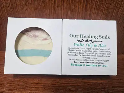 Handmade Natural Soaps - DucasseChiro - Our Healing Suds - type White Lily